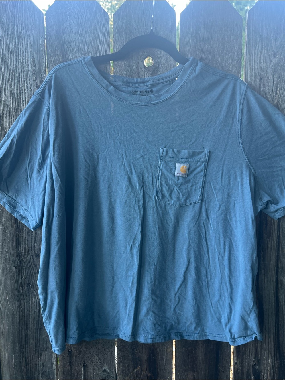 Carhartt Women's Blue Short-Sleeve Pocket Tee